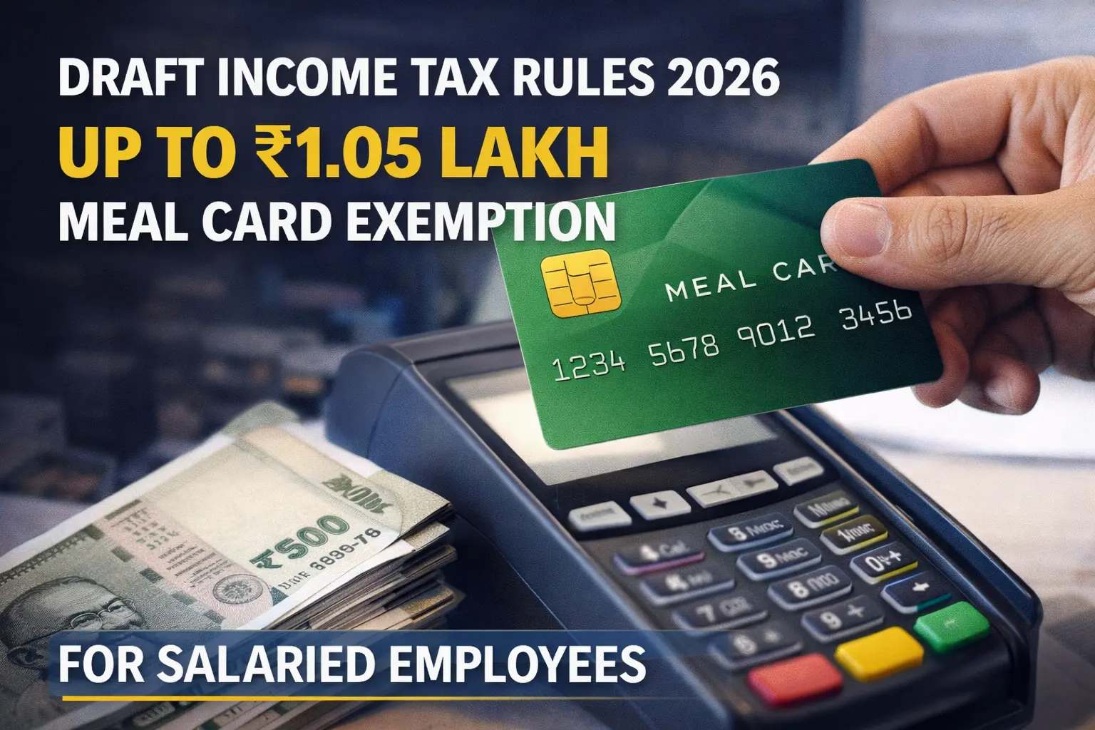 Draft Income Tax Rules 2026 meal card exemption
