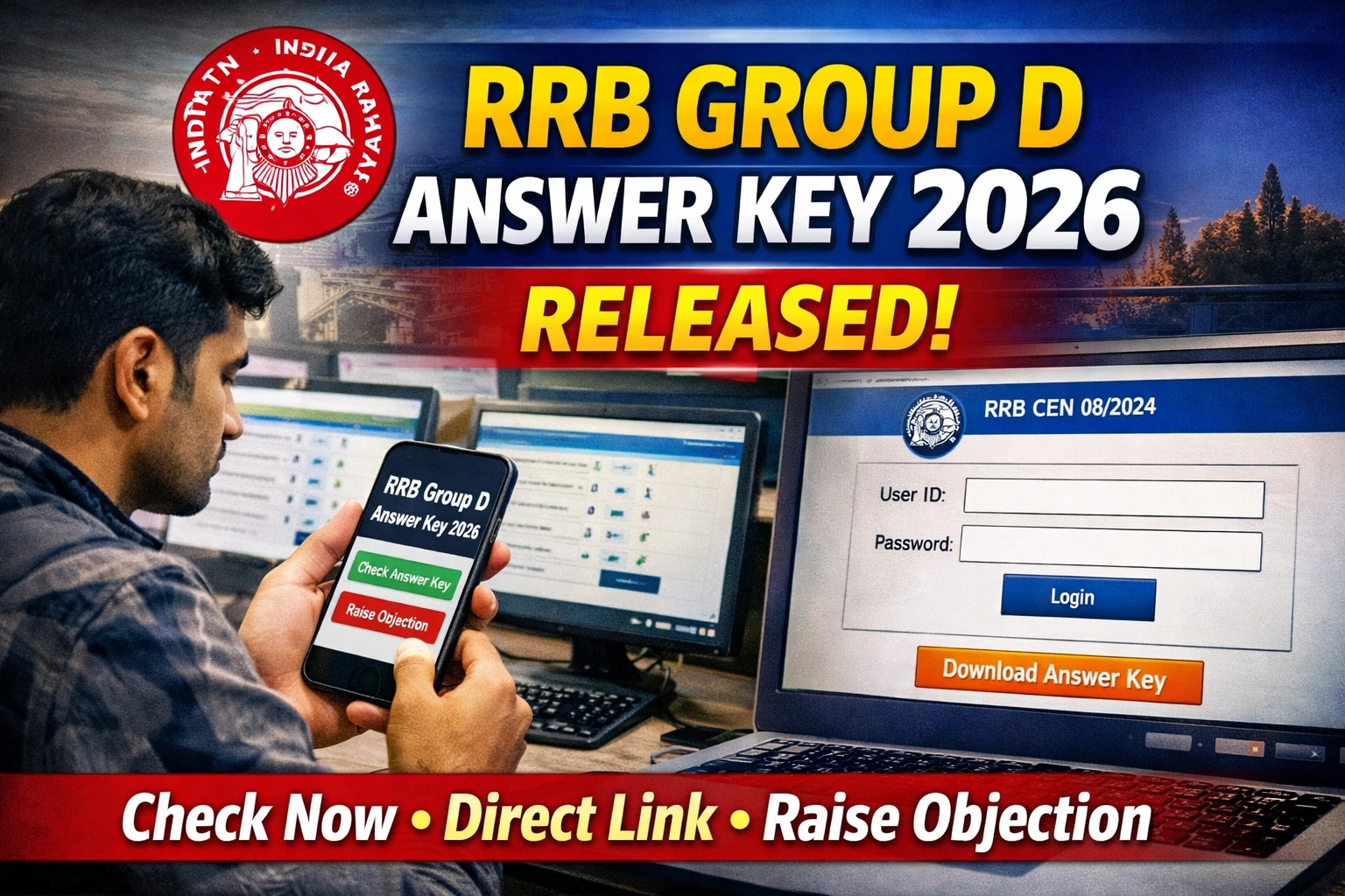 RRB Group D answer key 2026