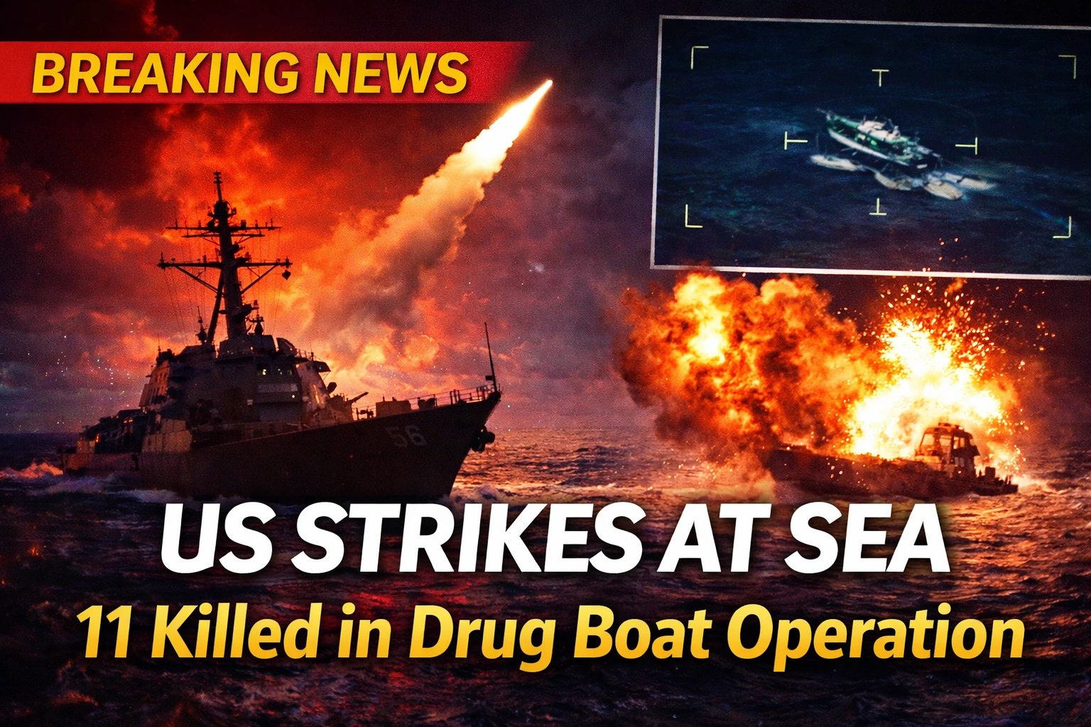 US military strikes drug boats 2026